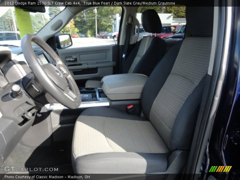 True Blue Pearl / Dark Slate Gray/Medium Graystone 2012 Dodge Ram 1500 SLT Crew Cab 4x4