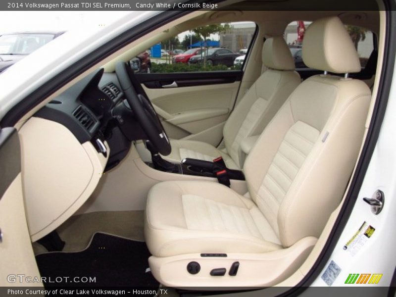 Candy White / Cornsilk Beige 2014 Volkswagen Passat TDI SEL Premium