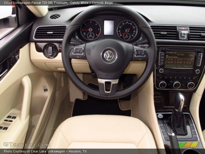 Candy White / Cornsilk Beige 2014 Volkswagen Passat TDI SEL Premium