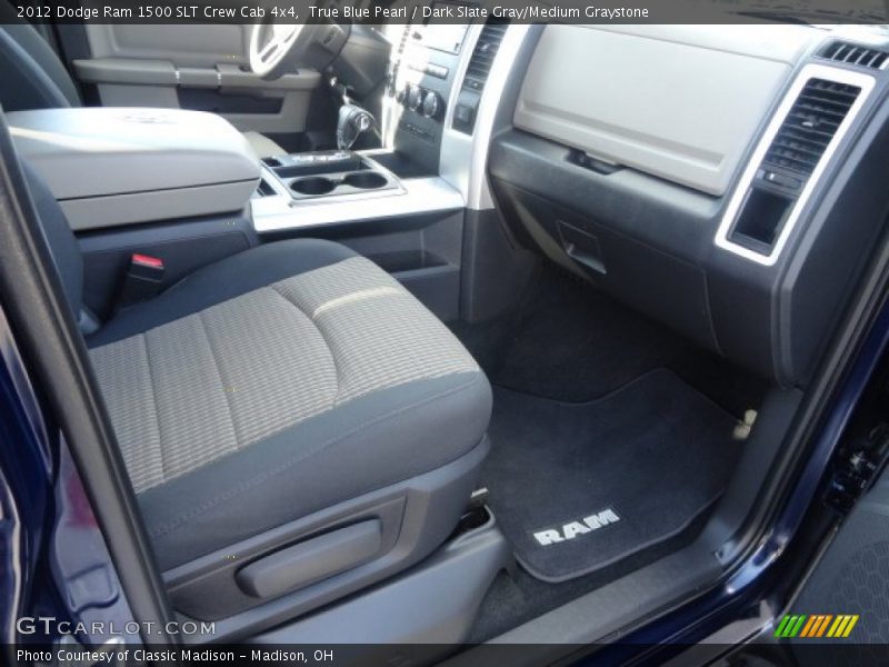 True Blue Pearl / Dark Slate Gray/Medium Graystone 2012 Dodge Ram 1500 SLT Crew Cab 4x4