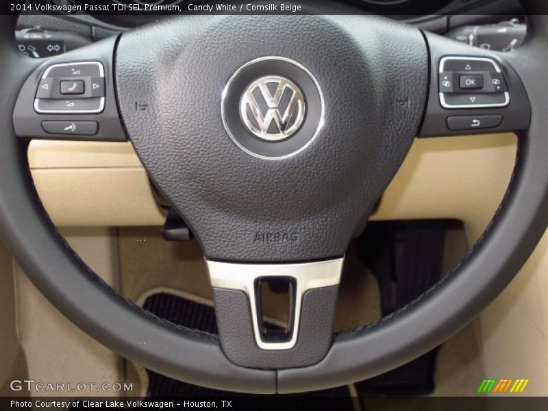 Candy White / Cornsilk Beige 2014 Volkswagen Passat TDI SEL Premium