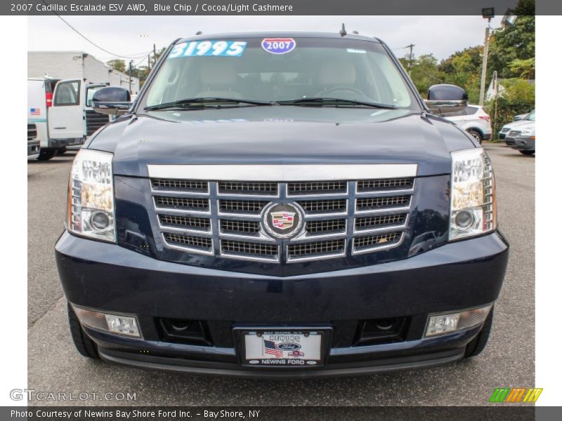 Blue Chip / Cocoa/Light Cashmere 2007 Cadillac Escalade ESV AWD