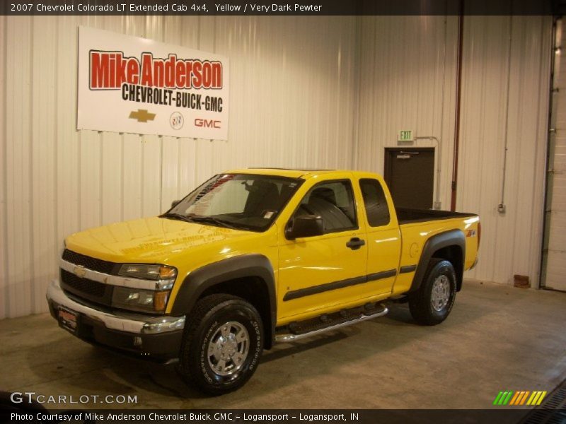 Yellow / Very Dark Pewter 2007 Chevrolet Colorado LT Extended Cab 4x4