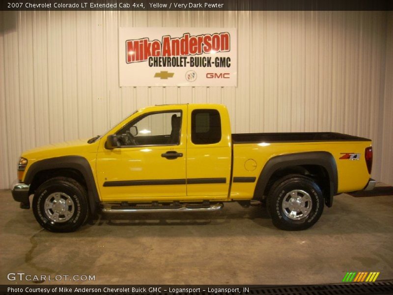 Yellow / Very Dark Pewter 2007 Chevrolet Colorado LT Extended Cab 4x4