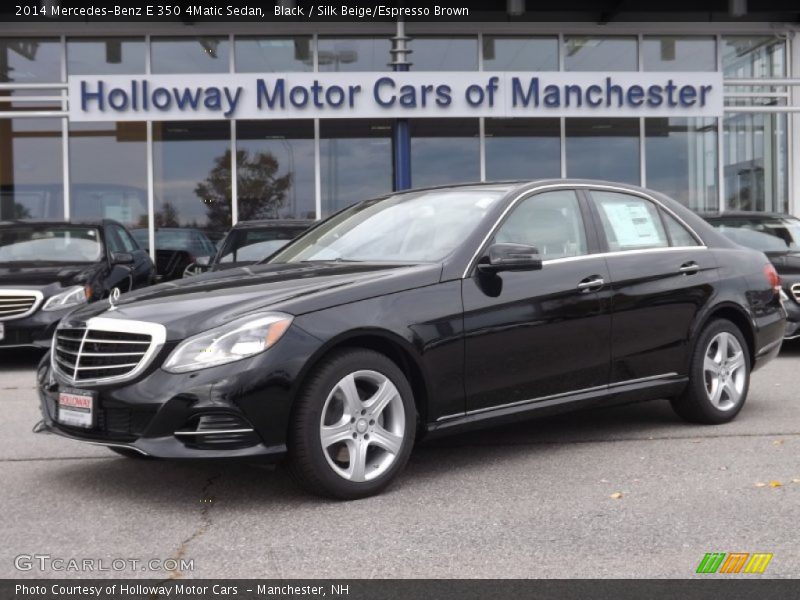 Black / Silk Beige/Espresso Brown 2014 Mercedes-Benz E 350 4Matic Sedan