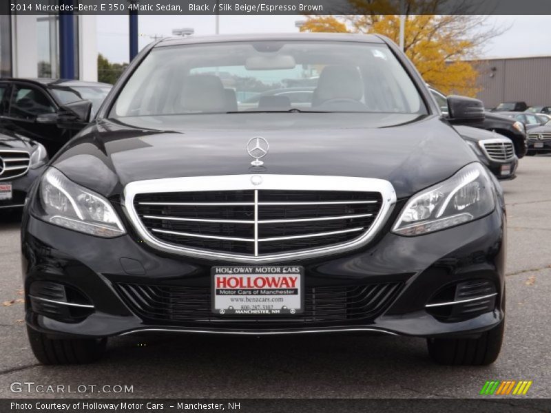 Black / Silk Beige/Espresso Brown 2014 Mercedes-Benz E 350 4Matic Sedan
