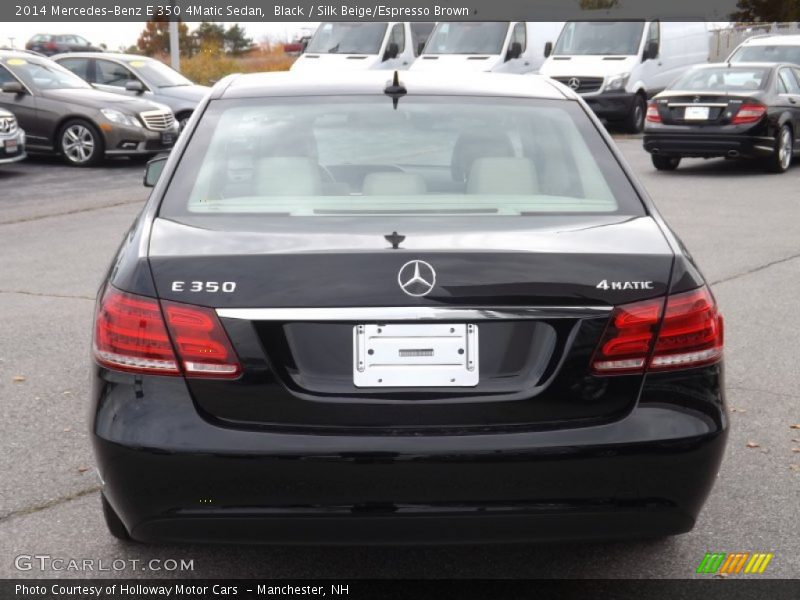 Black / Silk Beige/Espresso Brown 2014 Mercedes-Benz E 350 4Matic Sedan