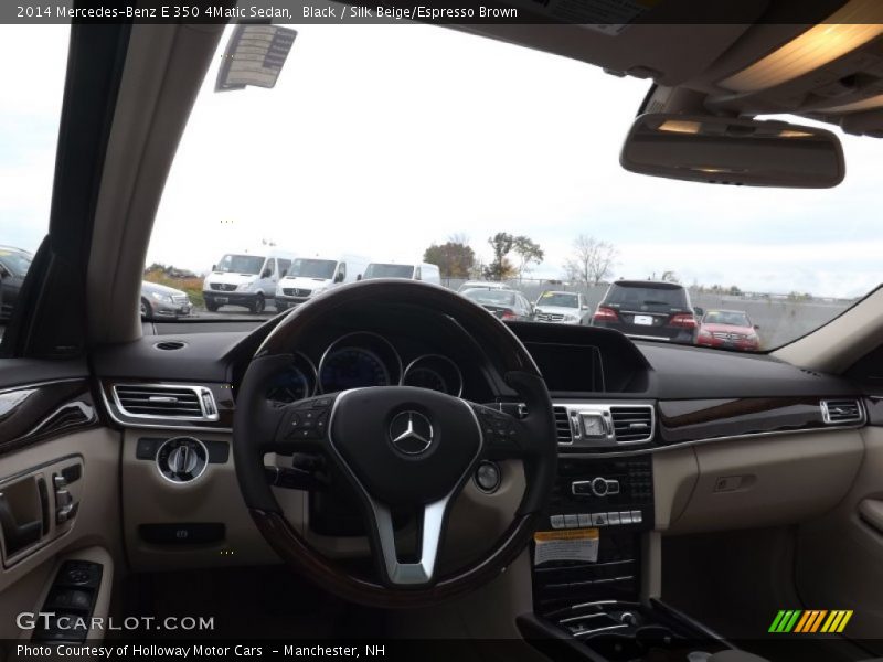 Black / Silk Beige/Espresso Brown 2014 Mercedes-Benz E 350 4Matic Sedan