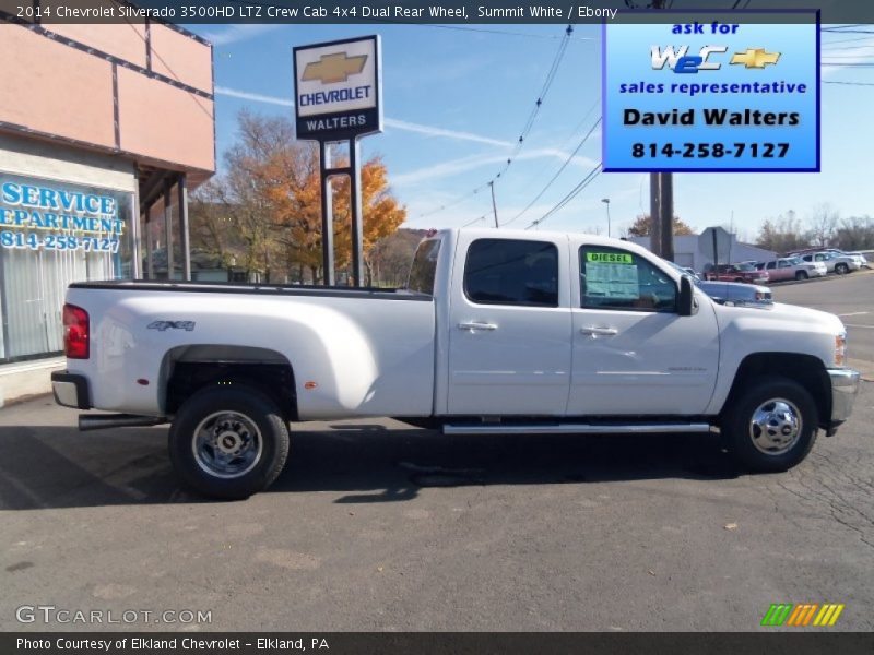 Summit White / Ebony 2014 Chevrolet Silverado 3500HD LTZ Crew Cab 4x4 Dual Rear Wheel