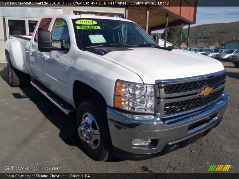 Summit White / Ebony 2014 Chevrolet Silverado 3500HD LTZ Crew Cab 4x4 Dual Rear Wheel