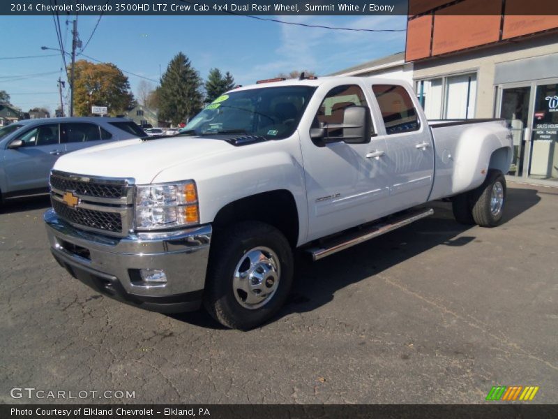 Summit White / Ebony 2014 Chevrolet Silverado 3500HD LTZ Crew Cab 4x4 Dual Rear Wheel
