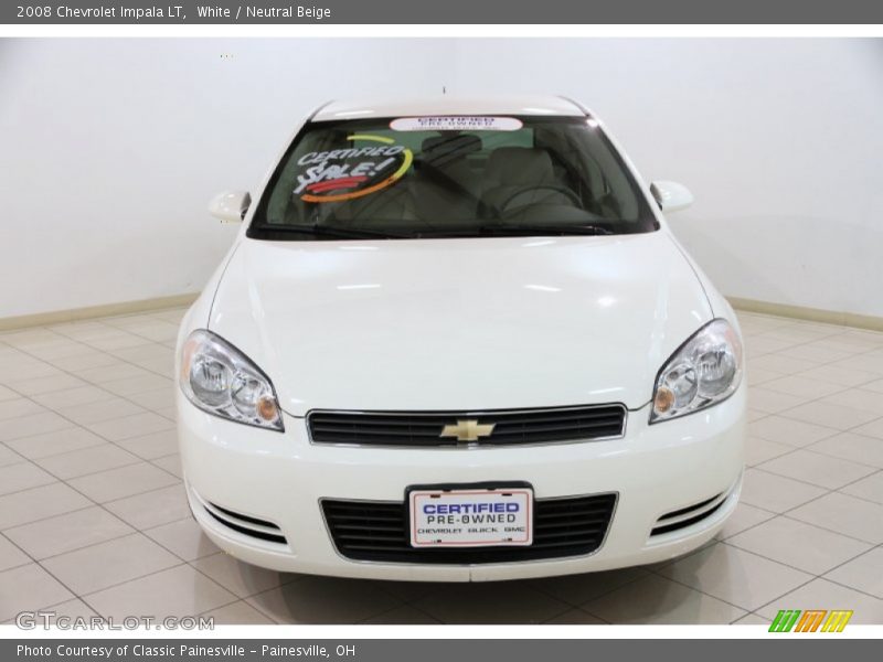 White / Neutral Beige 2008 Chevrolet Impala LT