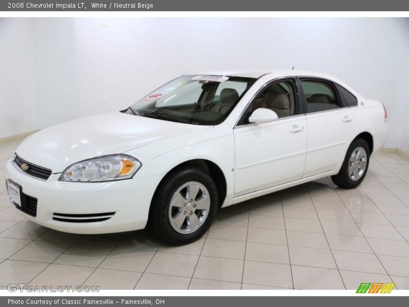 White / Neutral Beige 2008 Chevrolet Impala LT