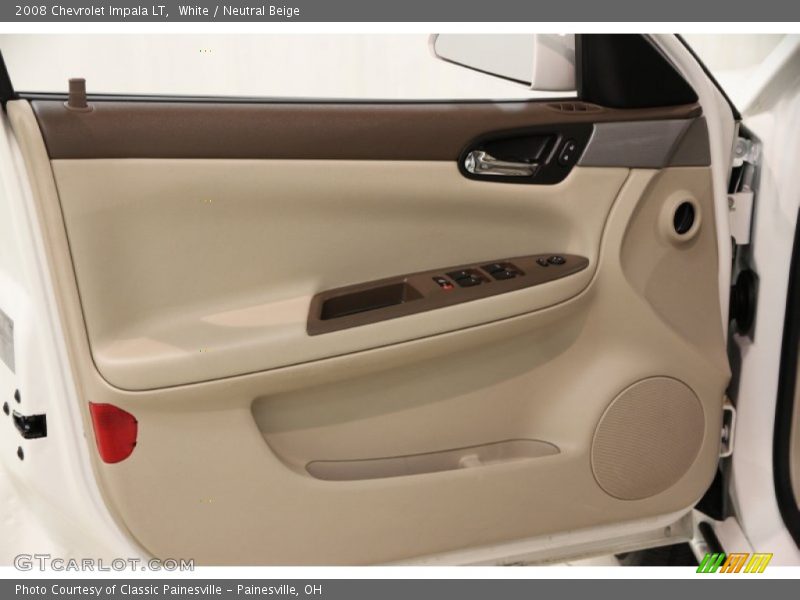 White / Neutral Beige 2008 Chevrolet Impala LT