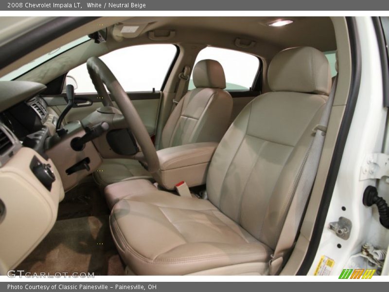 White / Neutral Beige 2008 Chevrolet Impala LT