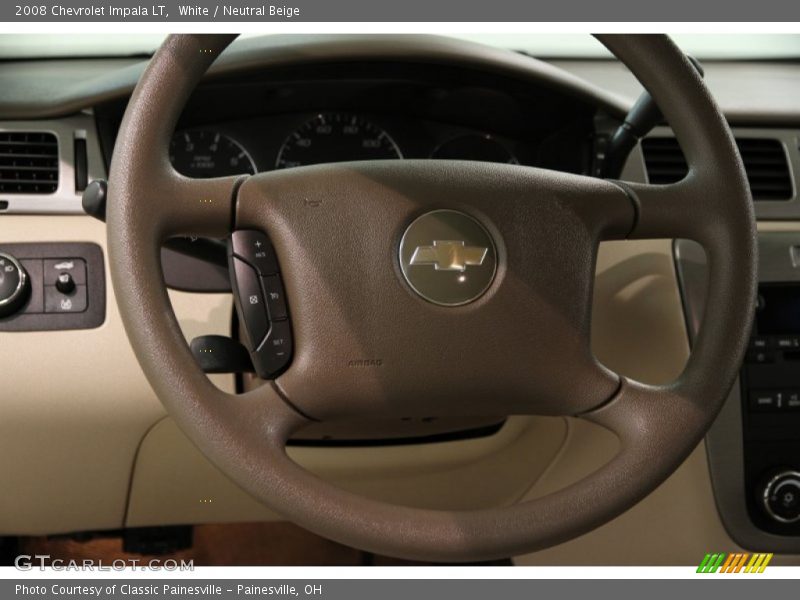 White / Neutral Beige 2008 Chevrolet Impala LT
