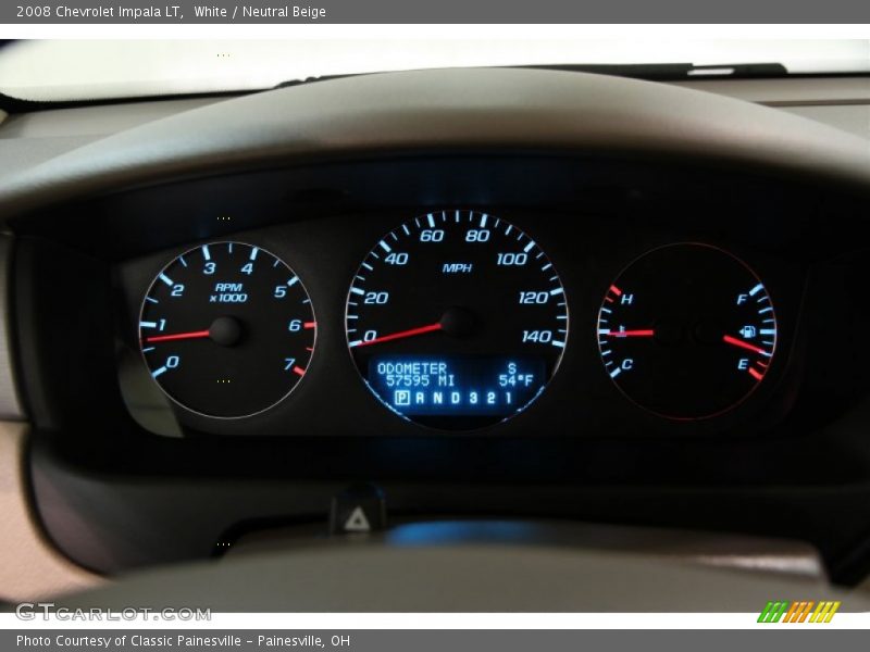 White / Neutral Beige 2008 Chevrolet Impala LT