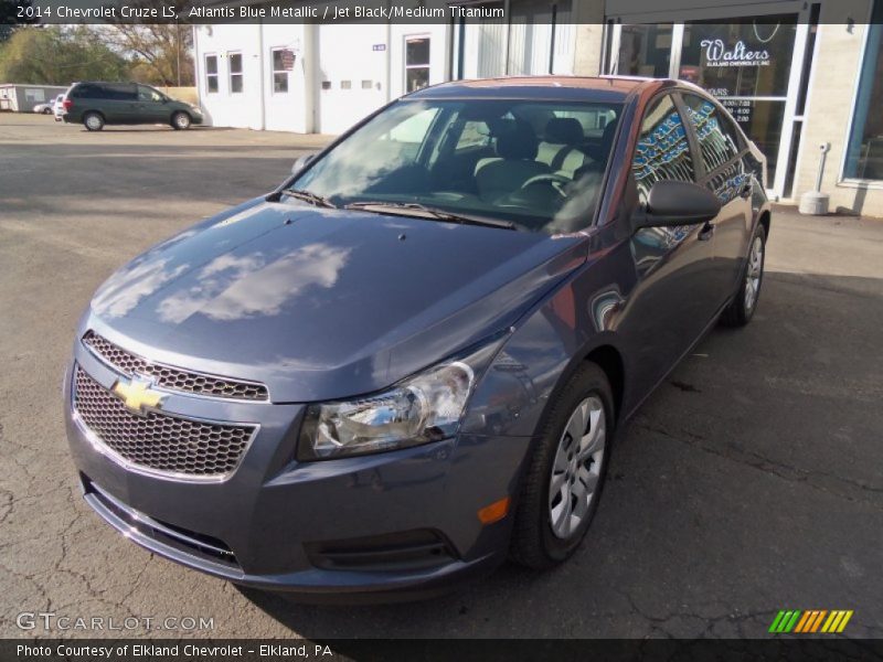 Atlantis Blue Metallic / Jet Black/Medium Titanium 2014 Chevrolet Cruze LS