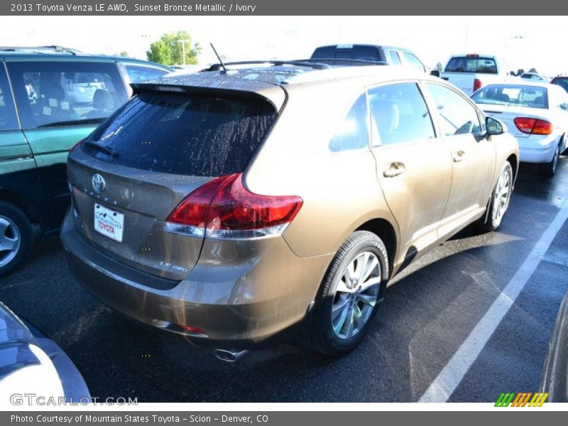 Sunset Bronze Metallic / Ivory 2013 Toyota Venza LE AWD