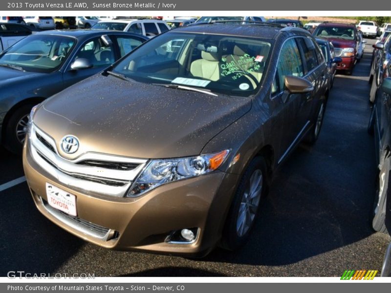 Sunset Bronze Metallic / Ivory 2013 Toyota Venza LE AWD