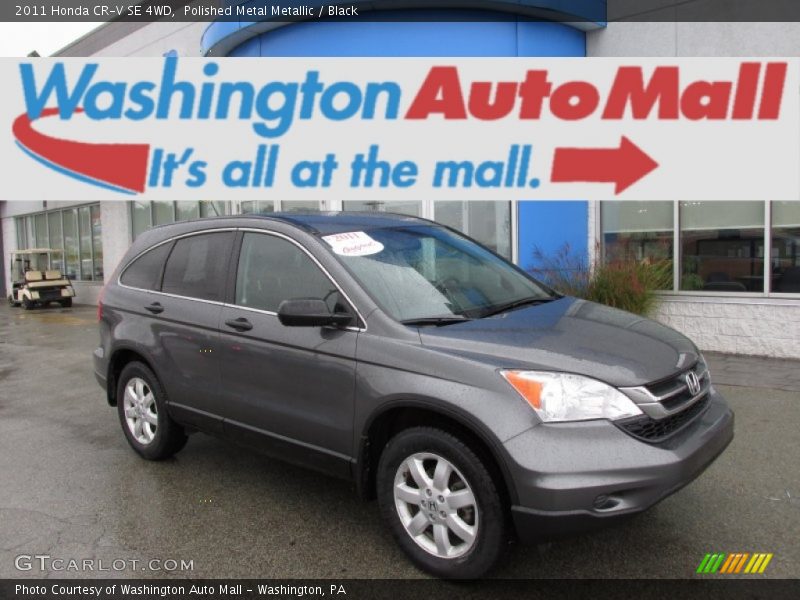 Polished Metal Metallic / Black 2011 Honda CR-V SE 4WD