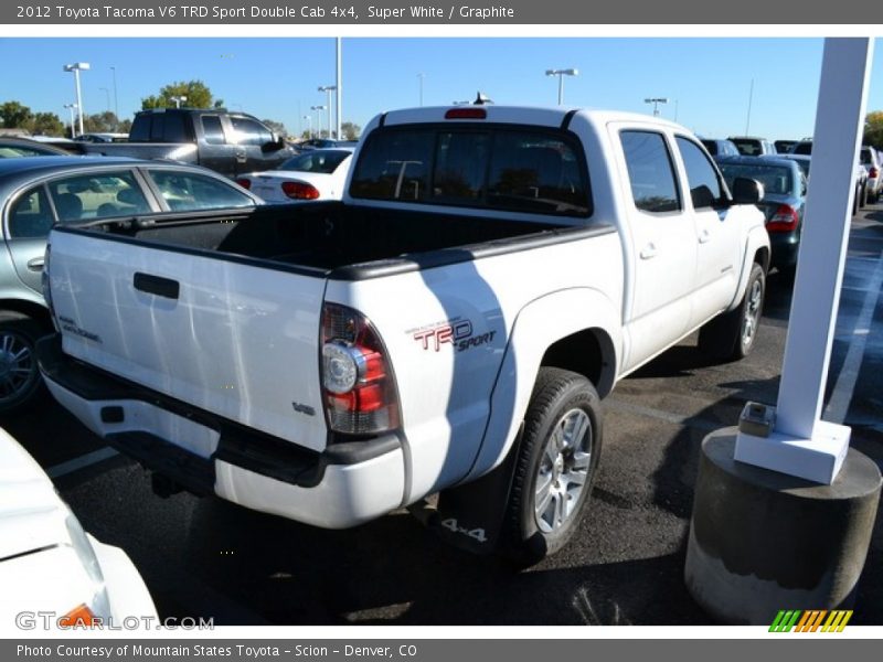 Super White / Graphite 2012 Toyota Tacoma V6 TRD Sport Double Cab 4x4