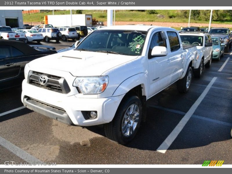 Super White / Graphite 2012 Toyota Tacoma V6 TRD Sport Double Cab 4x4