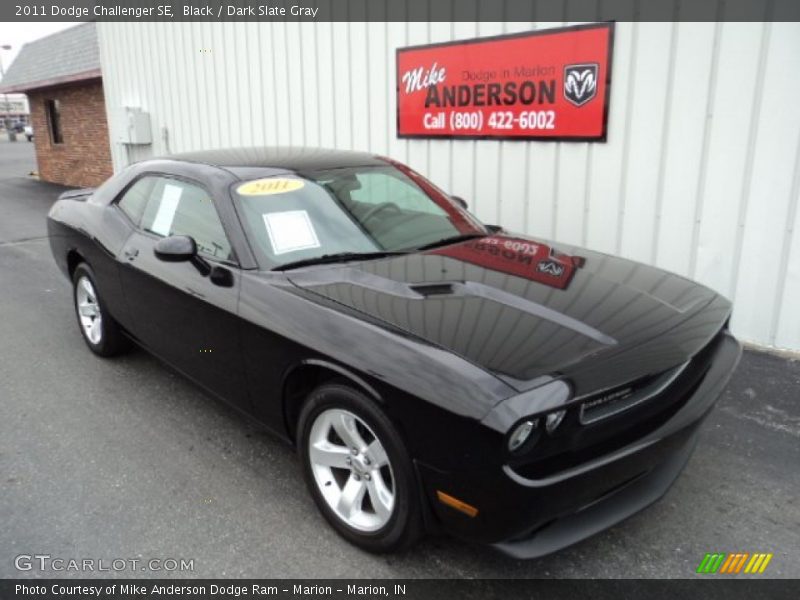 Black / Dark Slate Gray 2011 Dodge Challenger SE