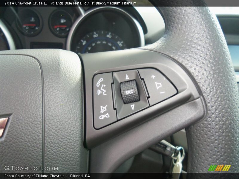 Atlantis Blue Metallic / Jet Black/Medium Titanium 2014 Chevrolet Cruze LS