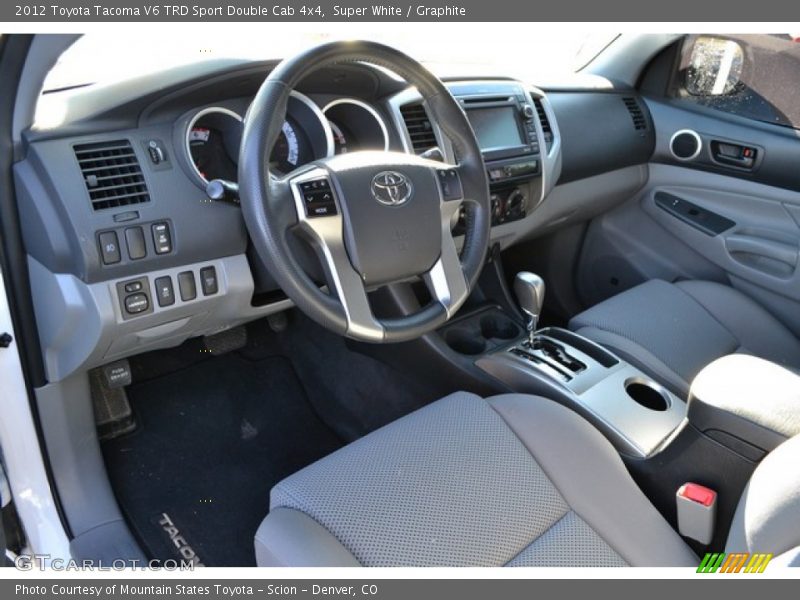 Super White / Graphite 2012 Toyota Tacoma V6 TRD Sport Double Cab 4x4