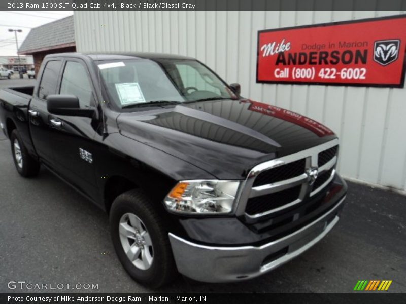 Black / Black/Diesel Gray 2013 Ram 1500 SLT Quad Cab 4x4