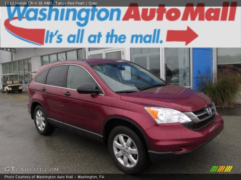Tango Red Pearl / Gray 2011 Honda CR-V SE 4WD
