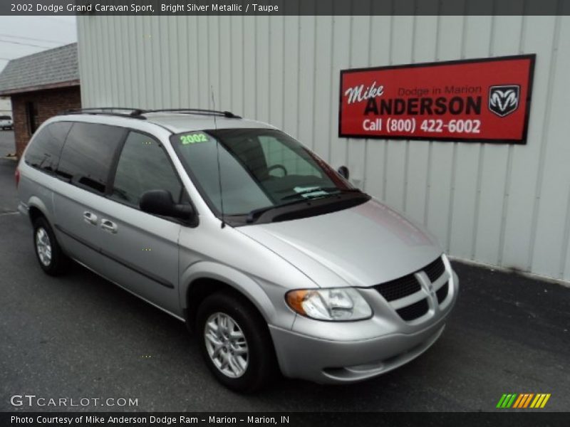 Bright Silver Metallic / Taupe 2002 Dodge Grand Caravan Sport