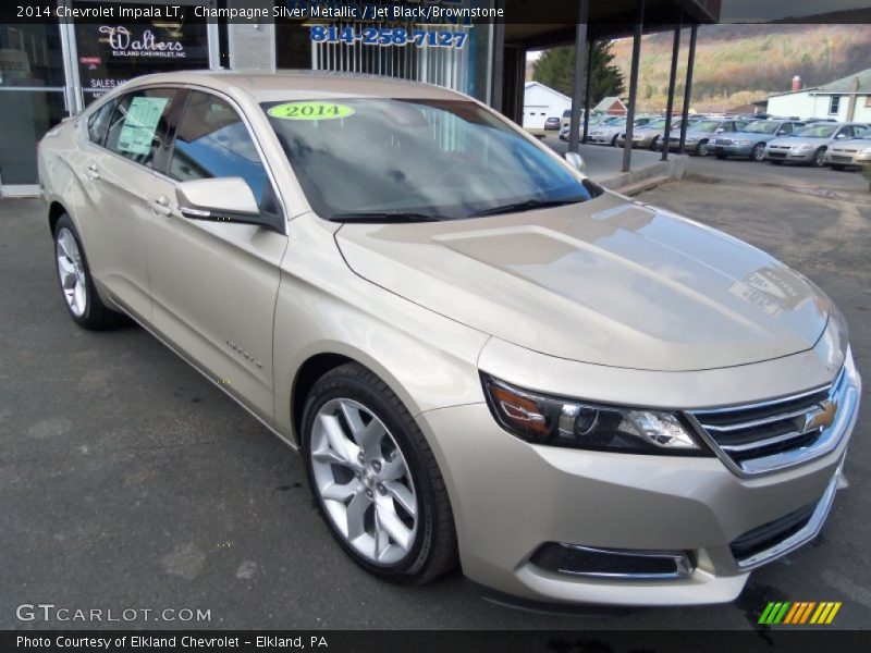 Champagne Silver Metallic / Jet Black/Brownstone 2014 Chevrolet Impala LT