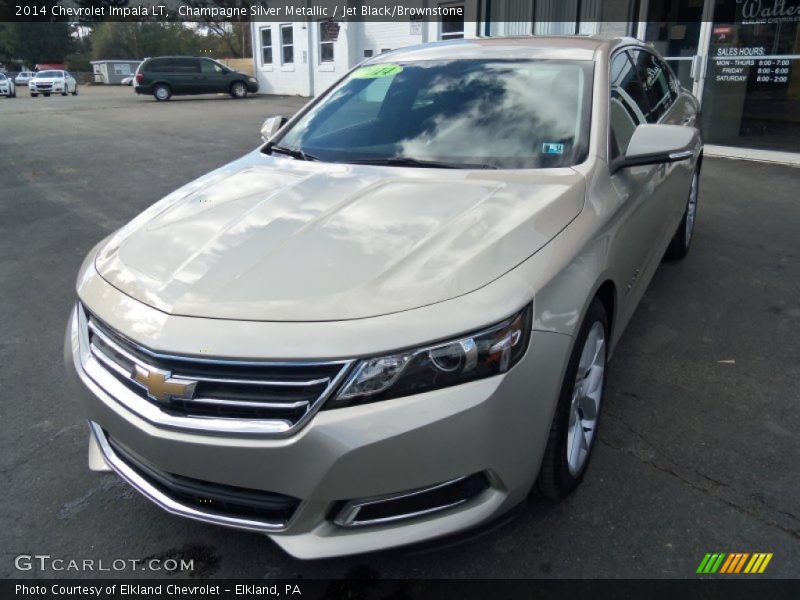 Champagne Silver Metallic / Jet Black/Brownstone 2014 Chevrolet Impala LT