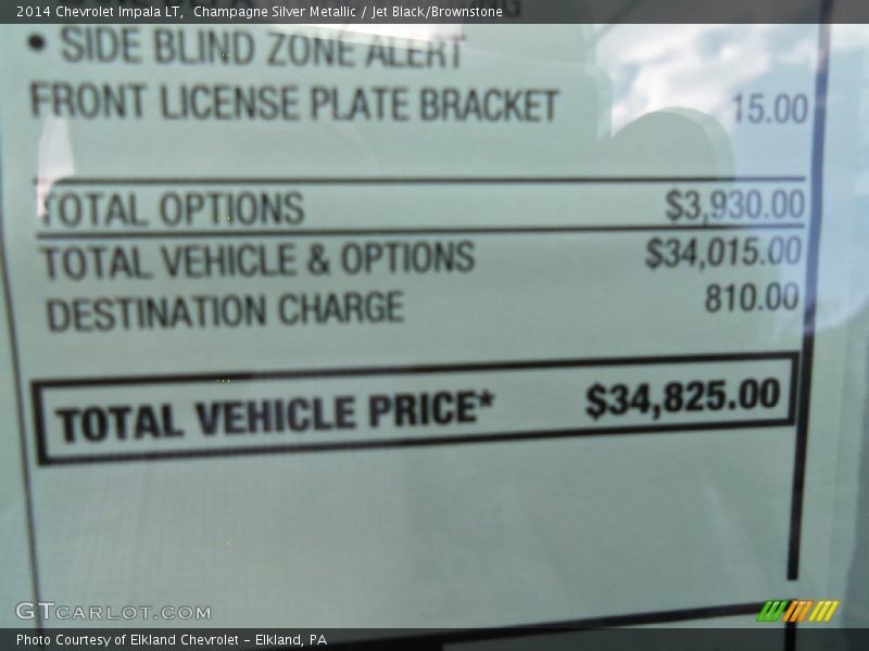 Champagne Silver Metallic / Jet Black/Brownstone 2014 Chevrolet Impala LT
