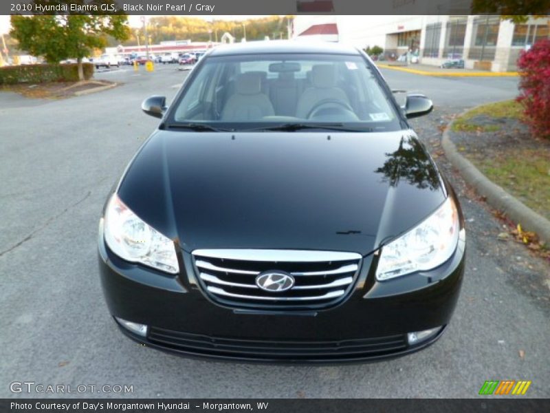 Black Noir Pearl / Gray 2010 Hyundai Elantra GLS