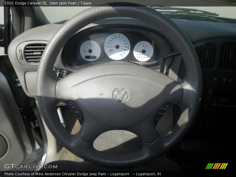 Satin Jade Pearl / Taupe 2003 Dodge Caravan SE