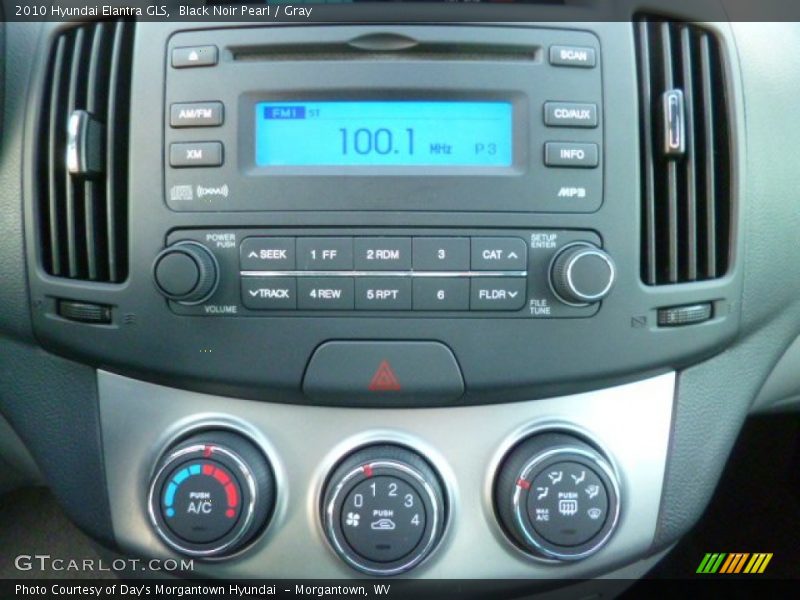Black Noir Pearl / Gray 2010 Hyundai Elantra GLS