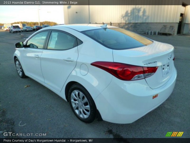 Shimmering White / Beige 2013 Hyundai Elantra GLS