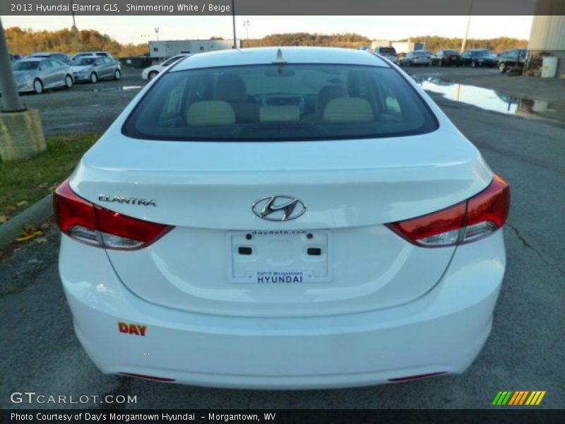 Shimmering White / Beige 2013 Hyundai Elantra GLS
