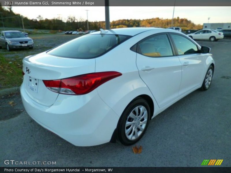Shimmering White / Beige 2013 Hyundai Elantra GLS