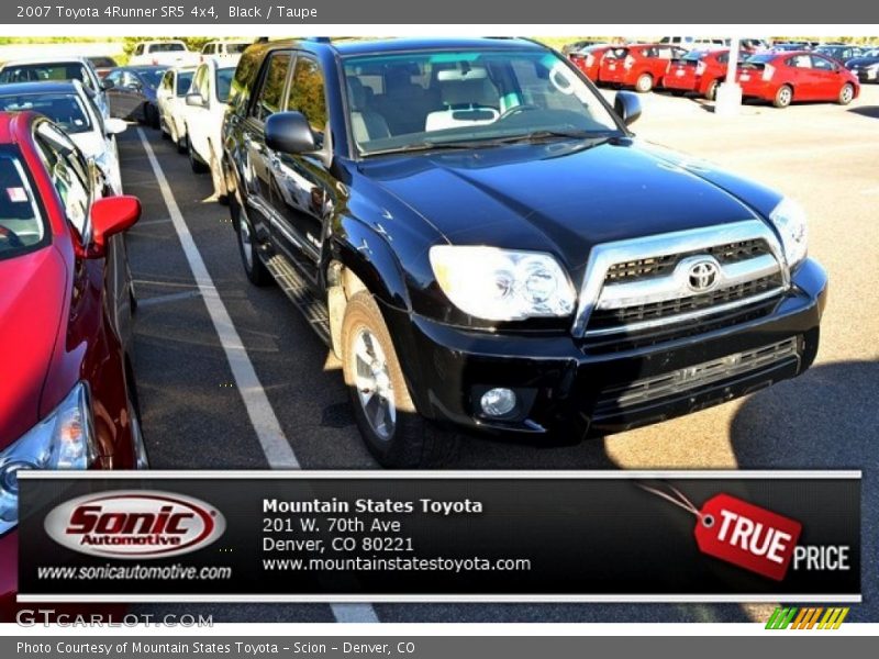 Black / Taupe 2007 Toyota 4Runner SR5 4x4