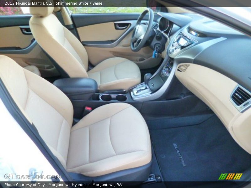 Shimmering White / Beige 2013 Hyundai Elantra GLS