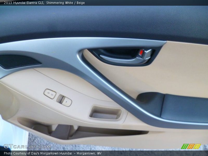 Shimmering White / Beige 2013 Hyundai Elantra GLS