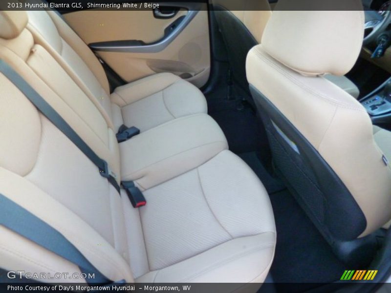 Shimmering White / Beige 2013 Hyundai Elantra GLS