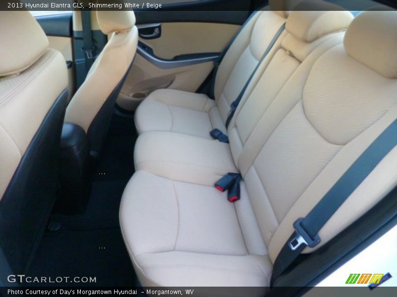 Shimmering White / Beige 2013 Hyundai Elantra GLS