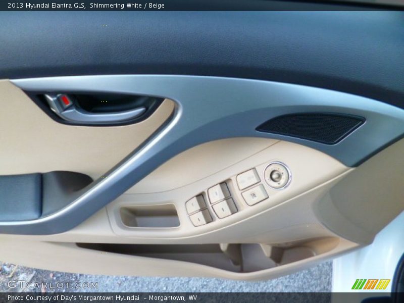 Shimmering White / Beige 2013 Hyundai Elantra GLS