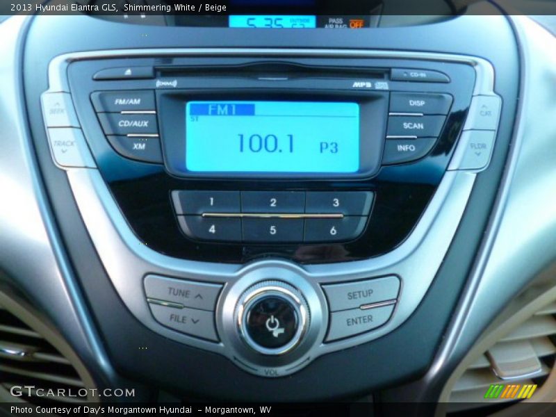 Shimmering White / Beige 2013 Hyundai Elantra GLS