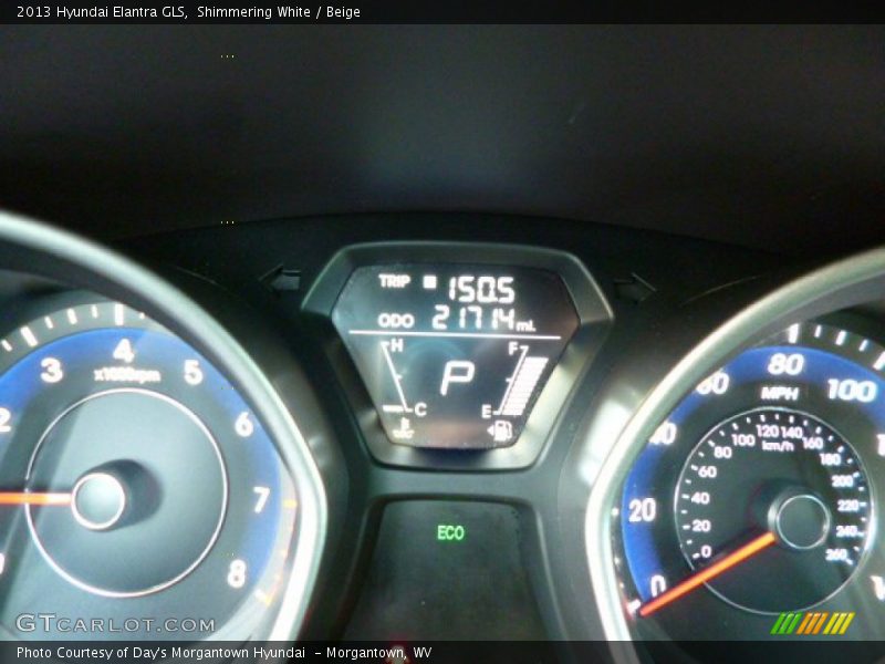 Shimmering White / Beige 2013 Hyundai Elantra GLS
